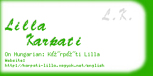 lilla karpati business card